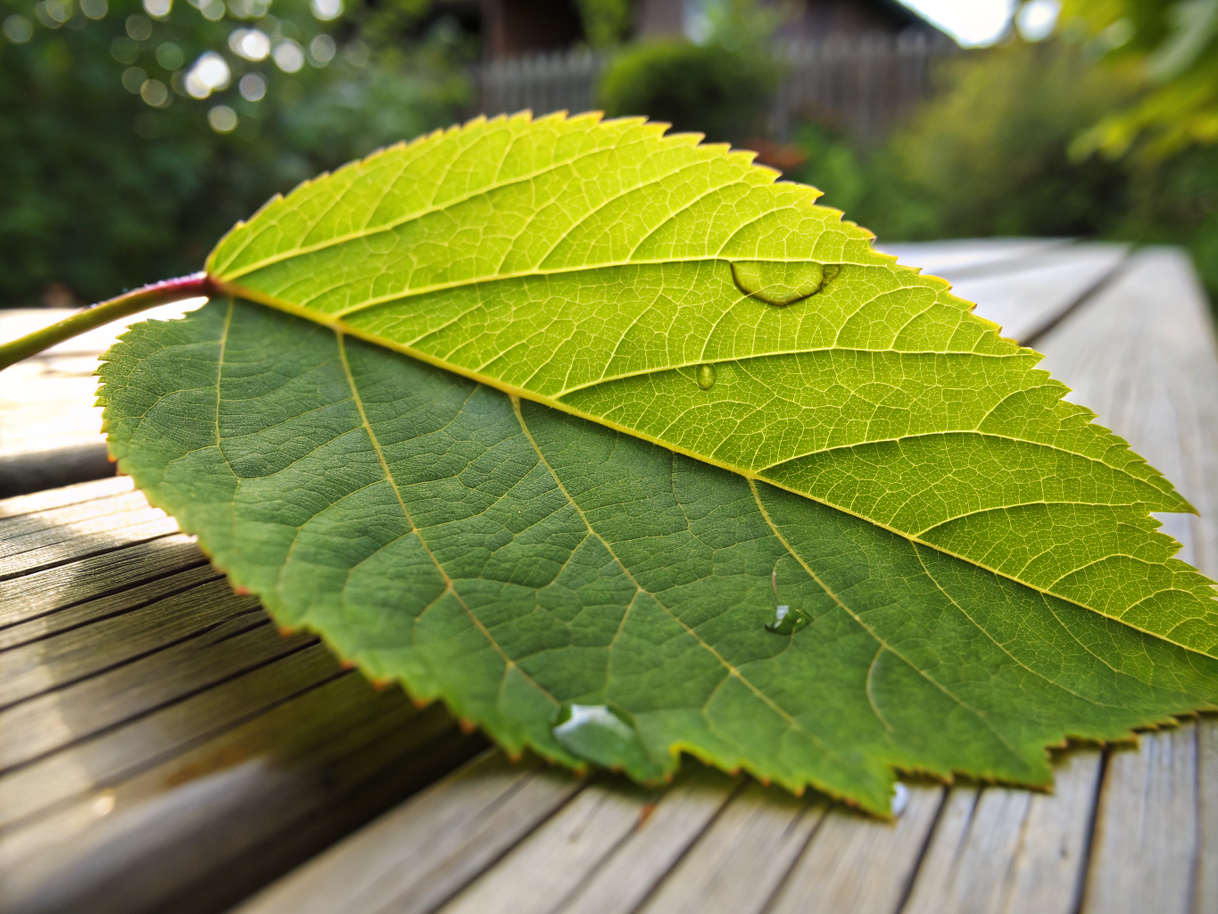 Picături de apă pe o frunză verde, simbolizând hidratarea naturală